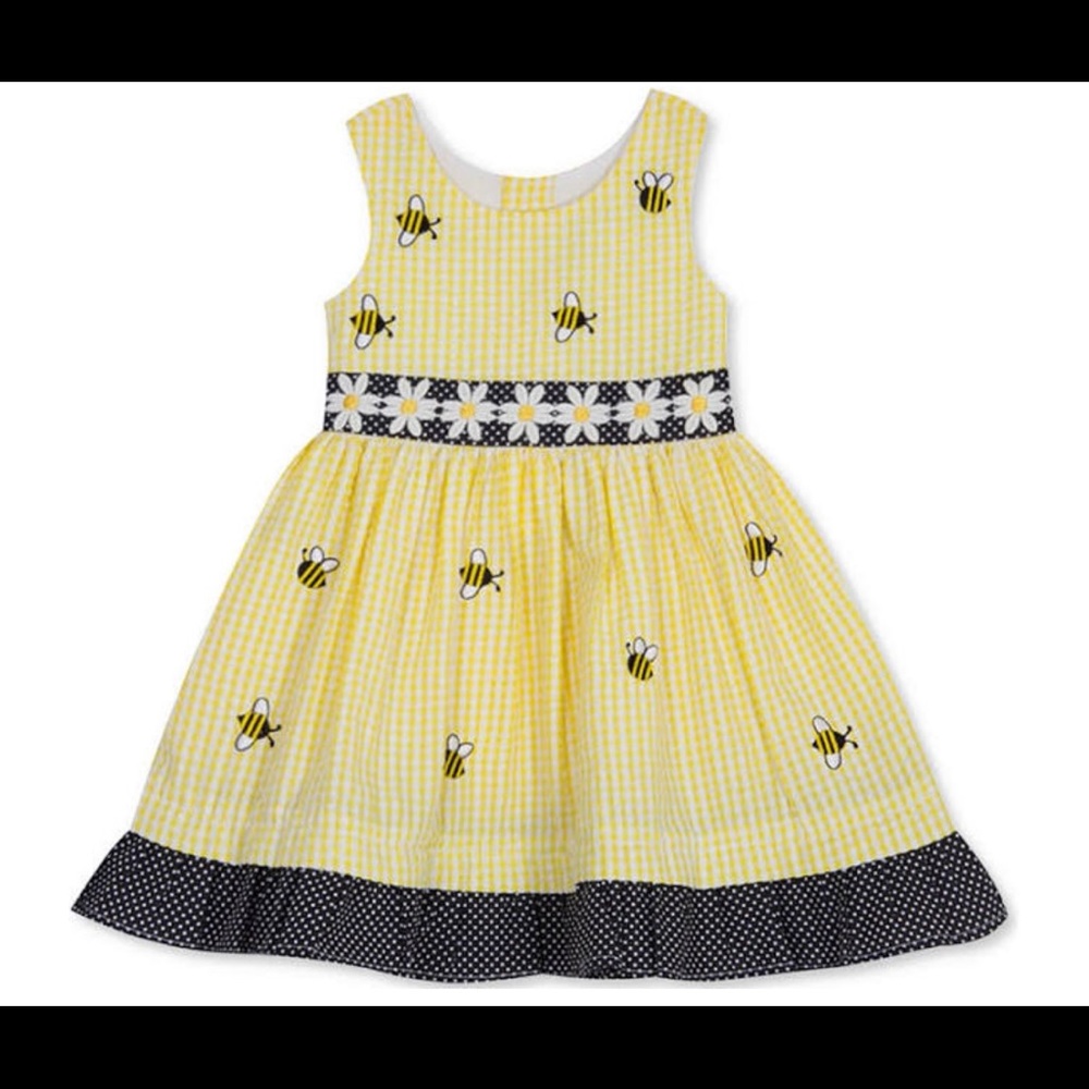 Rare Editions bumble bee dress 4T NWT
